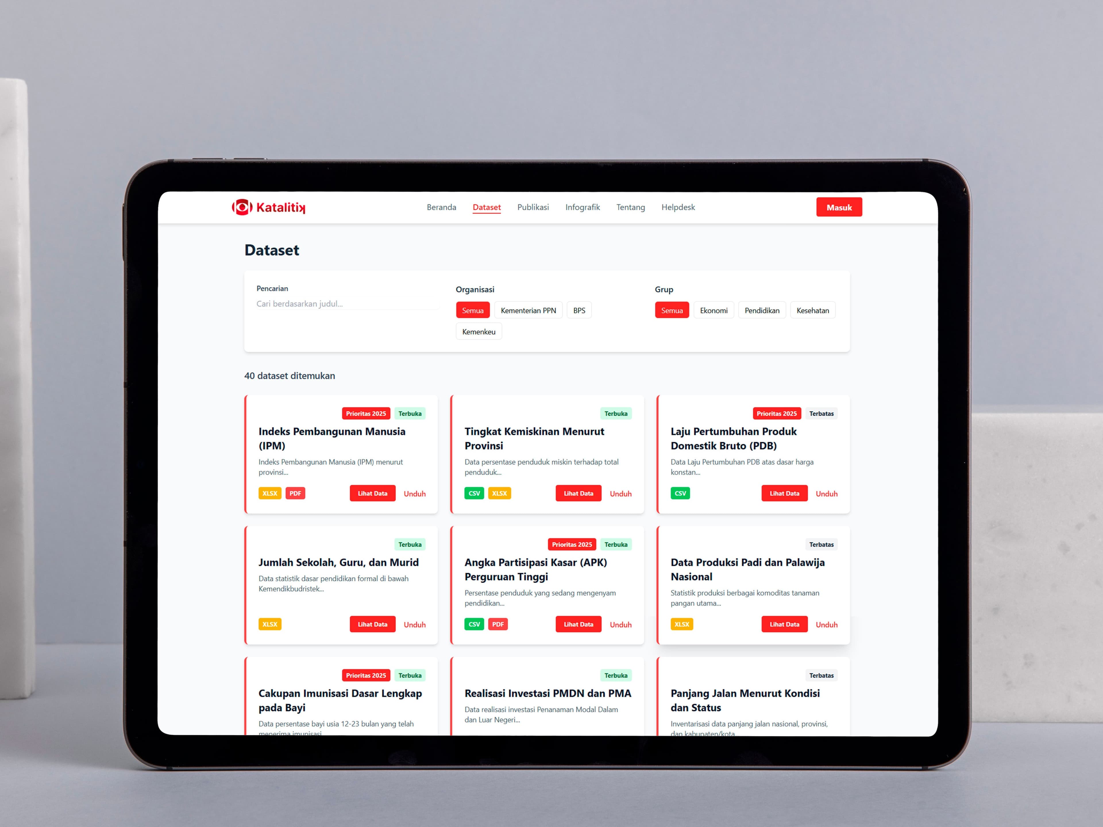 Logo Satu Data Indonesia - Solusi AI dari Katalitik.ai